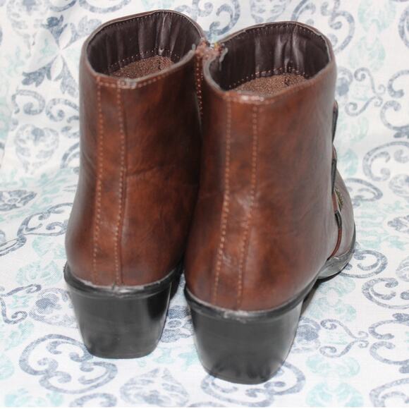 Easy Street‎ Arlene Wave Comfort Ankle Boots Brown Women's 8M - Picture 6 of 8